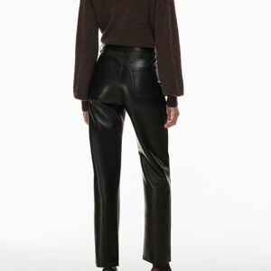 Aritzia / Wilfred / The Melina black soft vegan leather pants. Size 2
